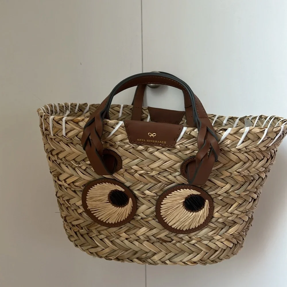 Anya Hindmarch small paper eyes basket bag - Picture 5 of 13